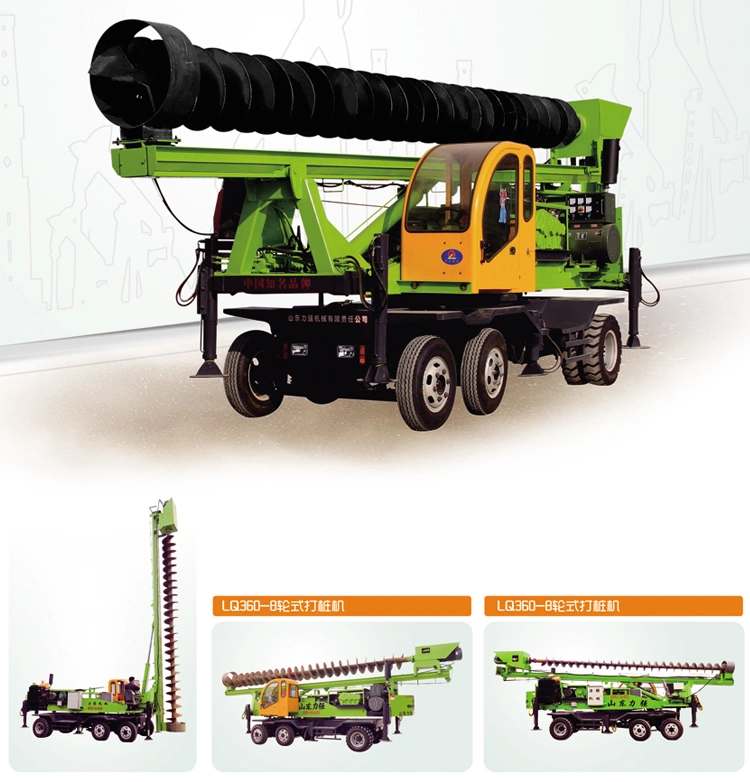 Wheel Type Pile Foundation Long Auger Drilling Rig (Lq360-8)