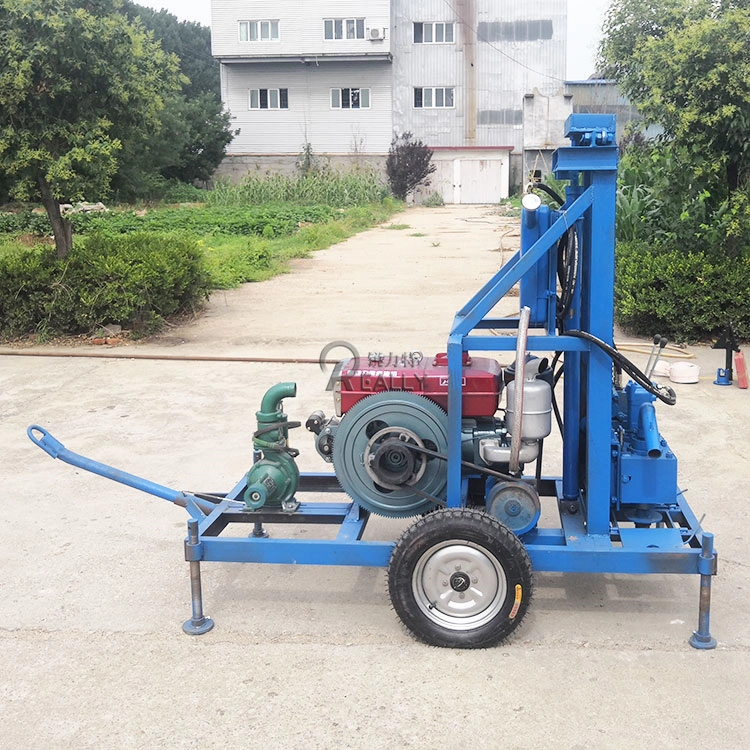 22HP Diesel Deep Water Well Core Drilling Rig Machine 100m Hydraulic Mine Drilling Rigs Rotary Hole Borehole Drill Machines for Sale